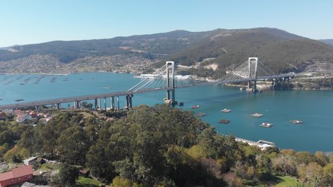 Rande suspension Bridge in Vigo Spain