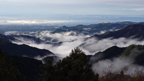 sea of clouds on the mountain
