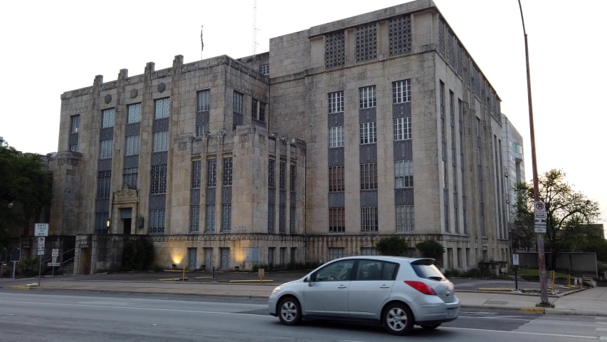 Travis County District Clerk building in downtown Austin, Texas