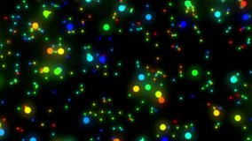 Abstract circles animation background.
Digital particles background.
Background with dots.
Colorful oscillating dots.
