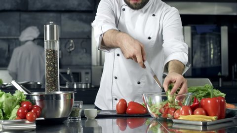 Chefs Protective Masks Gloves Prepare Food Stock Photo 1745810798 