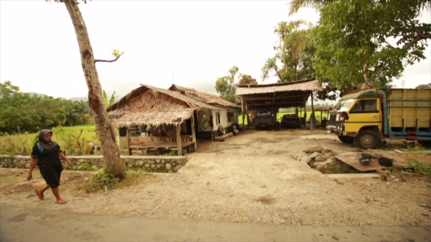 POV footage of Sumatra Indonesia from motorbike
