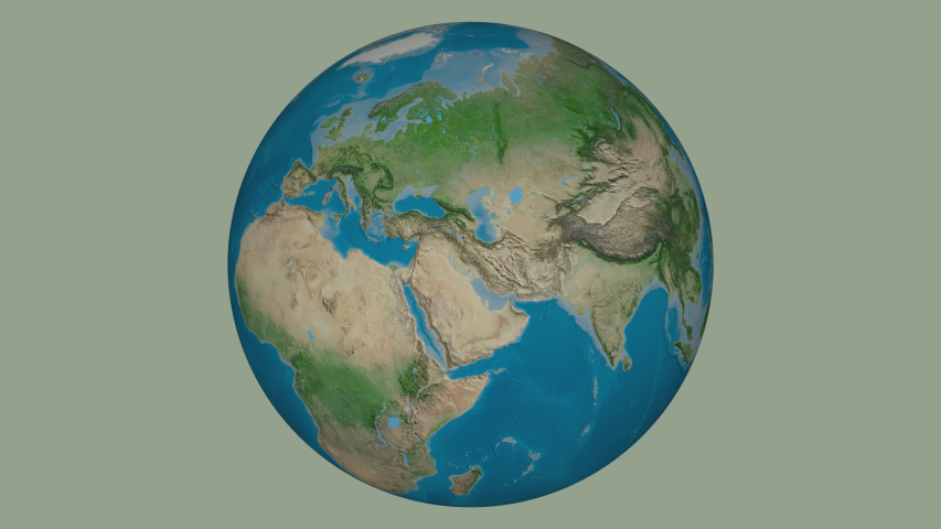 Martinique area bounds outlined on the end cap of rectangular tube and animated against the spinning satellite globe