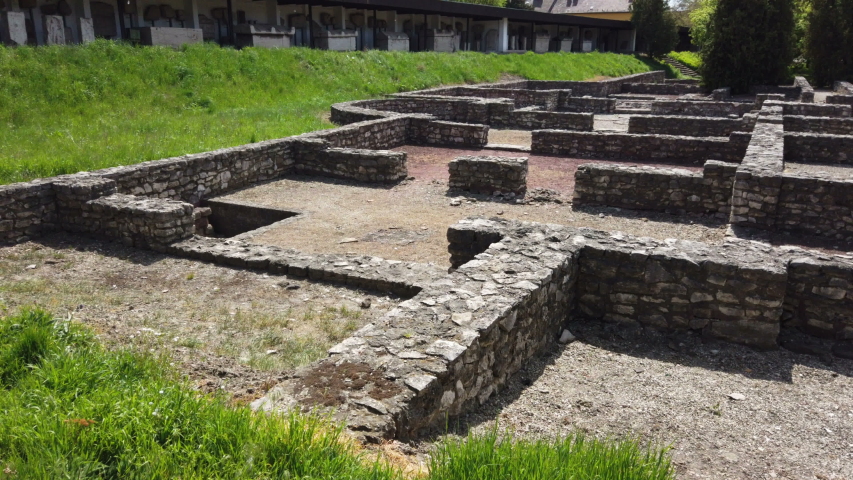Ancient roman city ruins in Hungary, Budapest, Europe