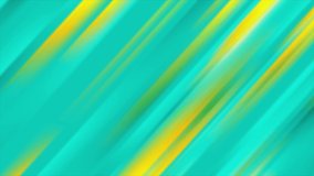 Turquoise and yellow smooth stripes abstract motion graphic design. Seamless looping. Video animation Ultra HD 4K 3840x2160