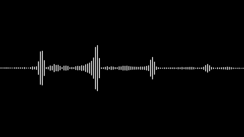 Minimalist Waveform Audio. Abstract White on black sound waves background. 3D rendered looping animation. | Shutterstock HD Video #1029539408