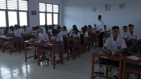  Wab Indonesia Circa October 2018 Classroom Stock Footage Video (100% 