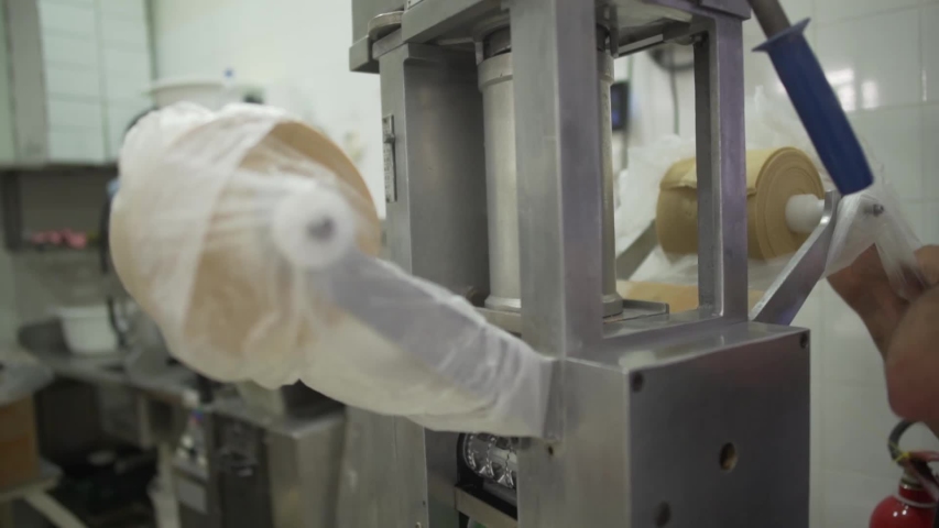 Hand making roll shawarma from scratch