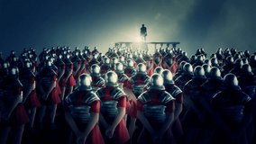 Roman Centurion Gives a Speech in Front of a Legion - Powered by Shutterstock - Get 15% off with code: PIKWIZARD15