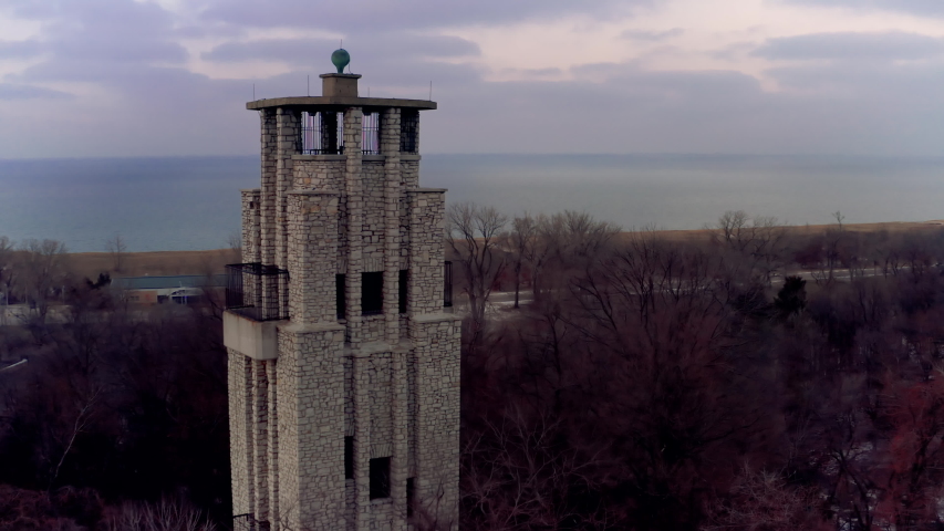 Observation tower looking over Lake Michigan and surrounding area