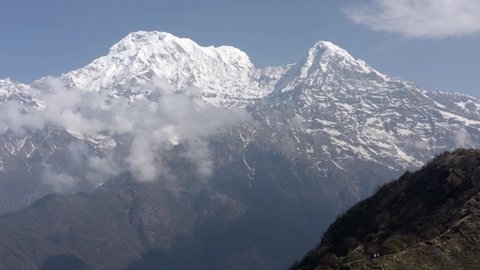Nepal, Annapurna. Mardi Himal trek. Areial footage