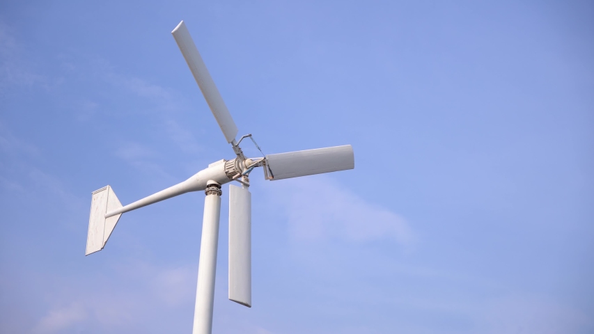 single blade wind turbine function plants Stock Footage Video (100%