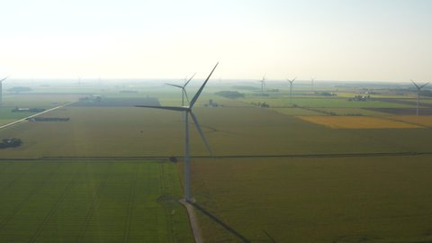 Wind Turbine over farm land