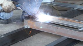 Welding metal bar by worker - Powered by Shutterstock - Get 15% off with code: PIKWIZARD15