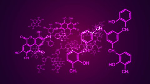 Chemical Formula Consisting Benzene Rings Hexagon Stock Footage Video ...