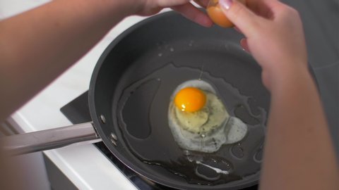Preparation of eggs in pan