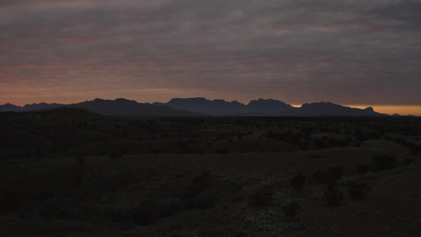 Sunset over Big Bend National Park overlooking the Chisos Basin