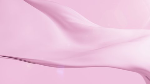 Beautiful Soft Silk Fabric Waving in the Wind Seamless Pink Color. Looped Realistic Cloth 3d Animation. 4k Ultra HD 3840x2160.