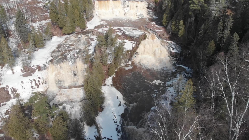 Gooseberry falls, Minnesota, USA on April, water fall, river