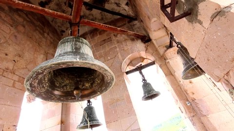 Old church bell tower in Zacatecas