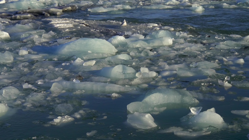 Floating Pieces Glacial Ice Stock Footage Video (100% Royalty-free ...