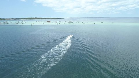 Following Watercraft Towards Crab Island - Destin Florida