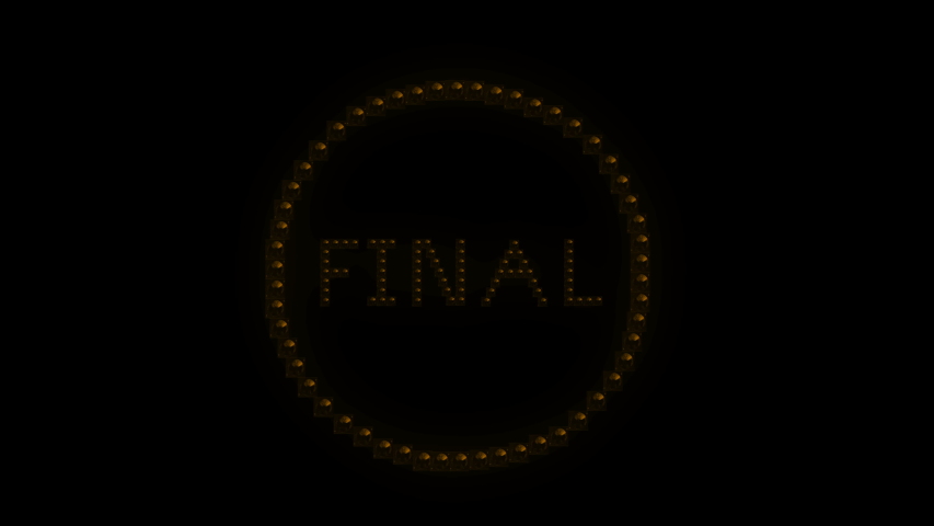 Final Text sign Seamless Loop animation bulbs LED pixels, light flashing, blinking lights advertising banner. Light Text. Digital Display. More TEXTS are available in my portfolio. 
Final logo. Royalty-Free Stock Footage #1029761963