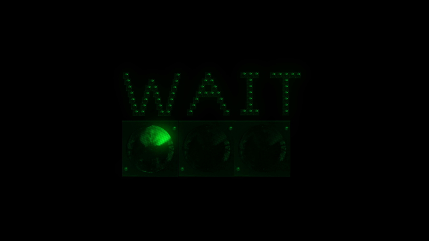 Wait Text sign Seamless Loop animation bulbs LED pixels, light flashing, blinking lights advertising banner. Light Text. Digital Display. More TEXTS are available in my portfolio. With Wait Dots form. Royalty-Free Stock Footage #1029763748