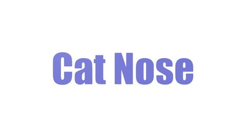 Cat Nose Tagcloud Animated On White Background