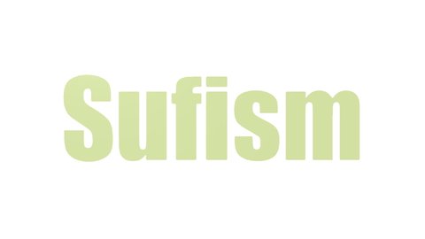 Sufism Word Cloud Animated On White Background