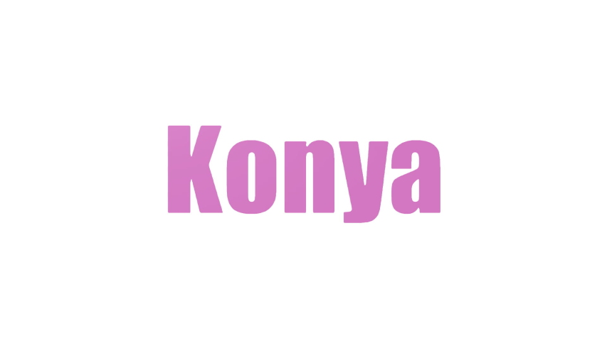 Konya Tag Cloud Animated On White Background