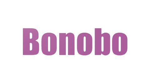 Bonobo Tag Cloud Animated Isolated On White