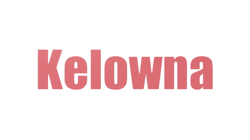 Kelowna Wordcloud Animated Isolated On White