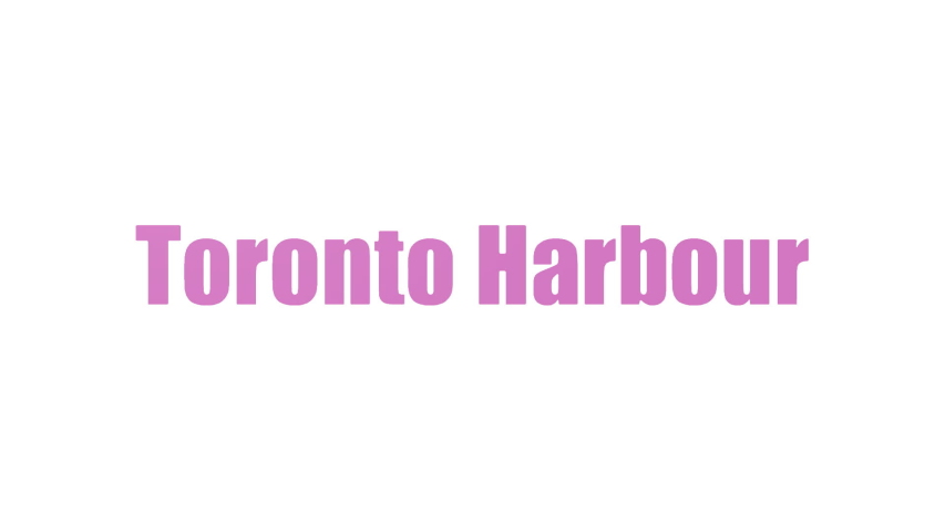 Toronto Harbour Tag Cloud Animated Isolated On White