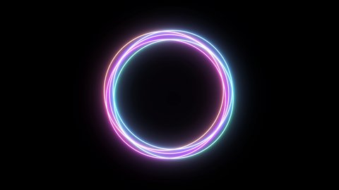 circle neon ring, use for background, transition
