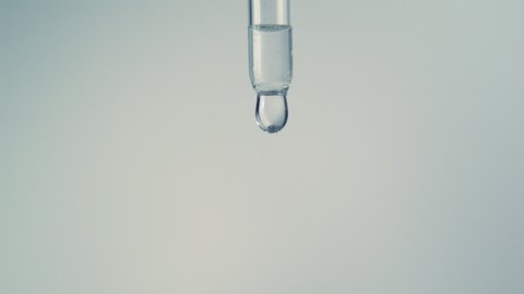 Water dropper in slow motion. Drop of water falling / high speed camera