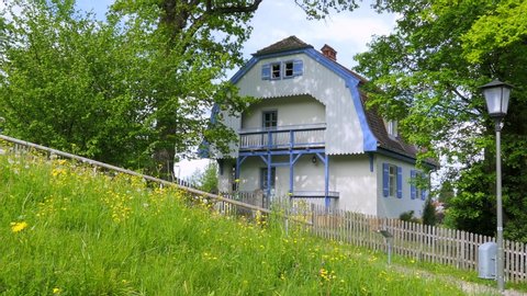Muenter House, also known as the Russian House in Murnau, Upper Bavaria, Bavaria, Germany, Europe, 18. May 2019