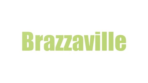 Brazzaville Word Cloud Animated Isolated