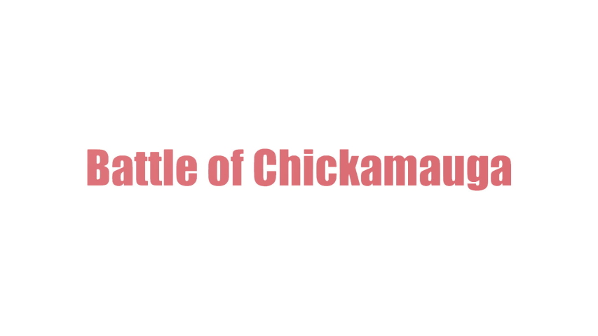 Battle Of Chickamauga Word Cloud Animated On White Background