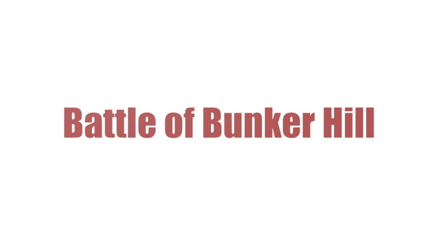 Battle Of Bunker Hill Tag Cloud Animated On White Background