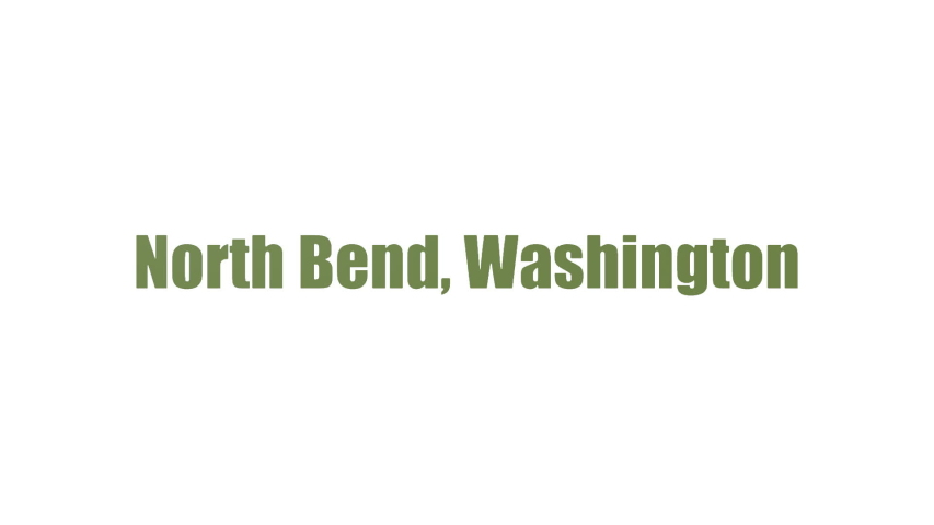 North Bend Washington Tag Cloud Animated Isolated