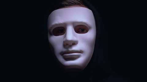 Man White Mask Dark Stock Photo 1144593773 | Shutterstock