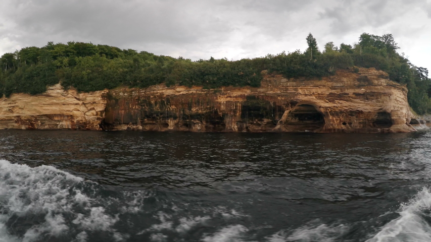Lake Superior coastline at Pictured Rocks National Lakeshore on Upper Peninsula, Michigan
