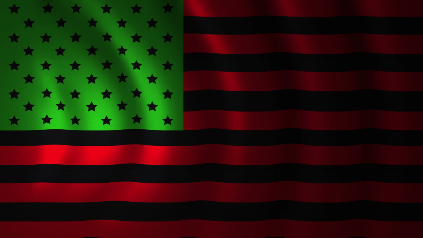 4k African - American Flag Stock Footage Video (100% Royalty-free