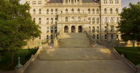 Aerial view of Capitol building of Albany, New York