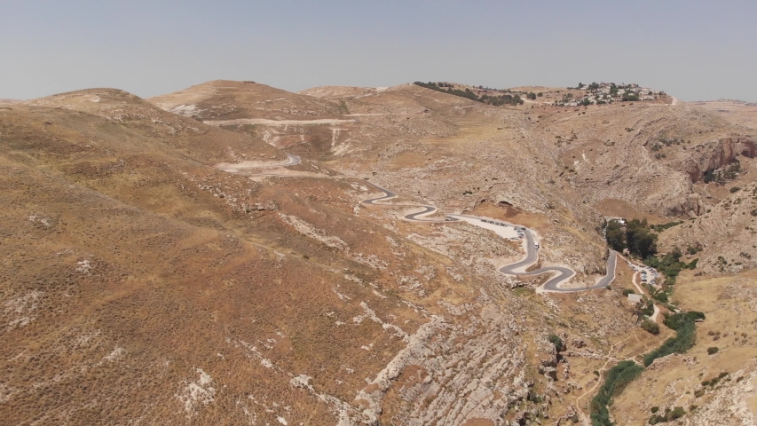 judean desert near city jerusalem view Stock Footage Video (100% ...
