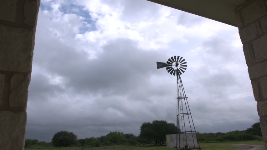A time lapse of a windmill in Texas