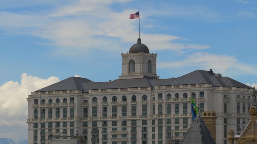 A beautiful view of the current Salt Lake City courthouse on beautiful spring afternoon.