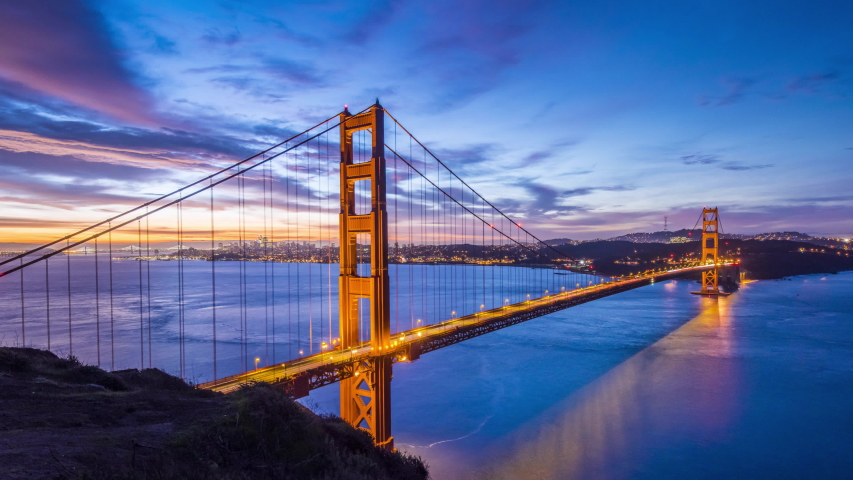 Panoramic golden gate bridge Stock Video Footage - 4K and HD Video ...