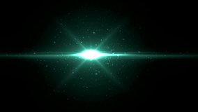 Animation neon background with rays and sparkles stars on black background. Abstract animation background with lens flare. Seamless loop. Set the video in my portfolio. 